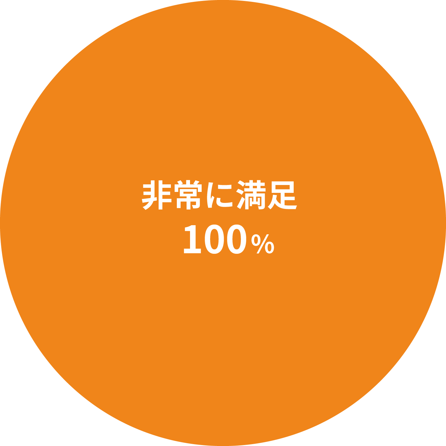 非常に満足100%